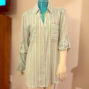 Express Portofino Convertible Sleeve Blouse